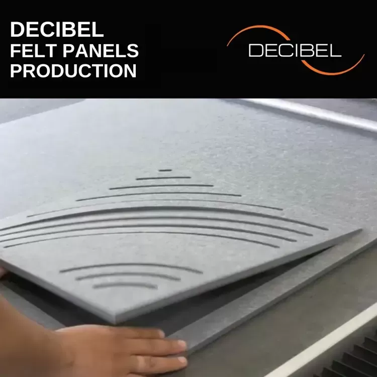 DECIBEL begann mit der Produktion von akustischen recycelten PET-Filzplatten