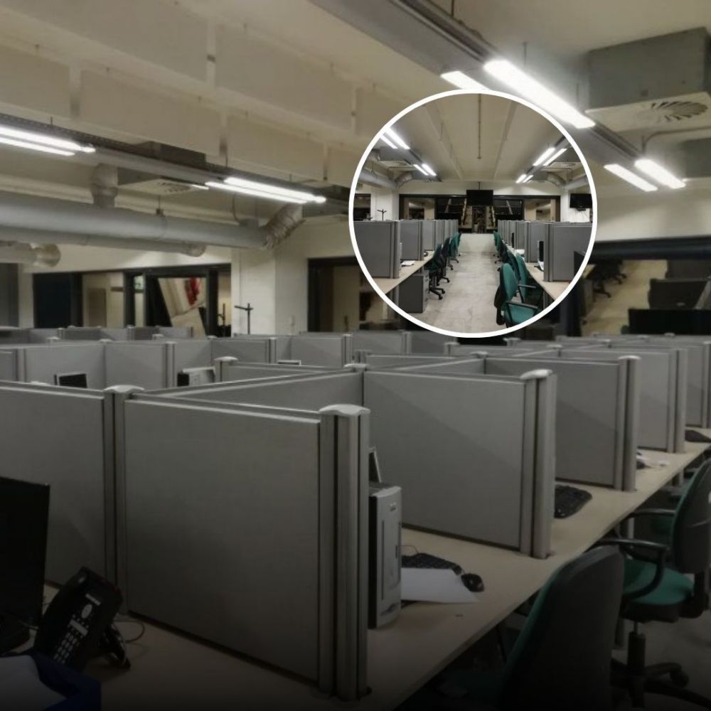Akustische Schreibtisch-Bildschirme im Forthnet-Hauptquartier, Athen