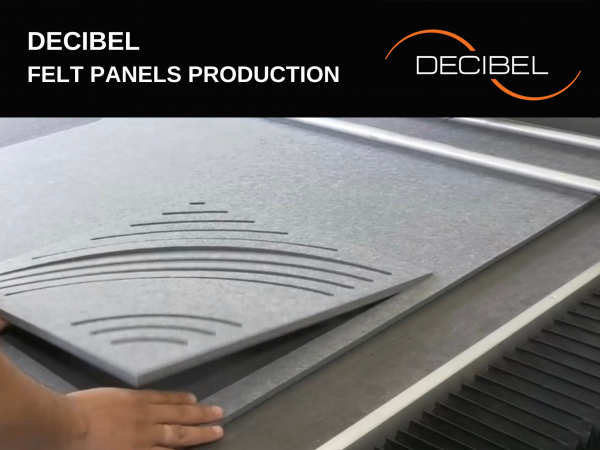 DECIBEL begann mit der Produktion von akustischen recycelten PET-Filzplatten