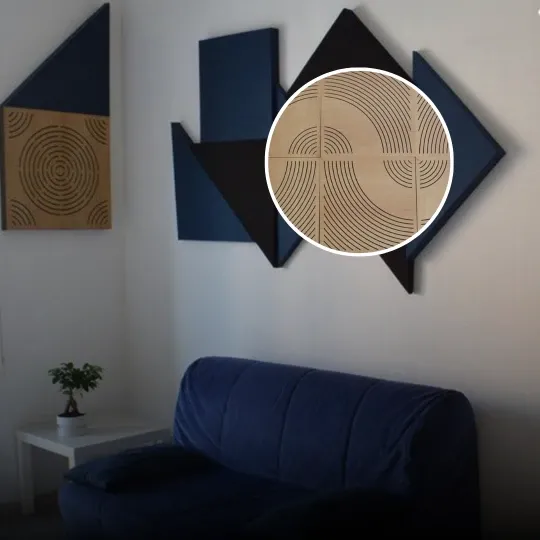 Akustikplatten im VED ACUSTICA Showroom in Rom installiert