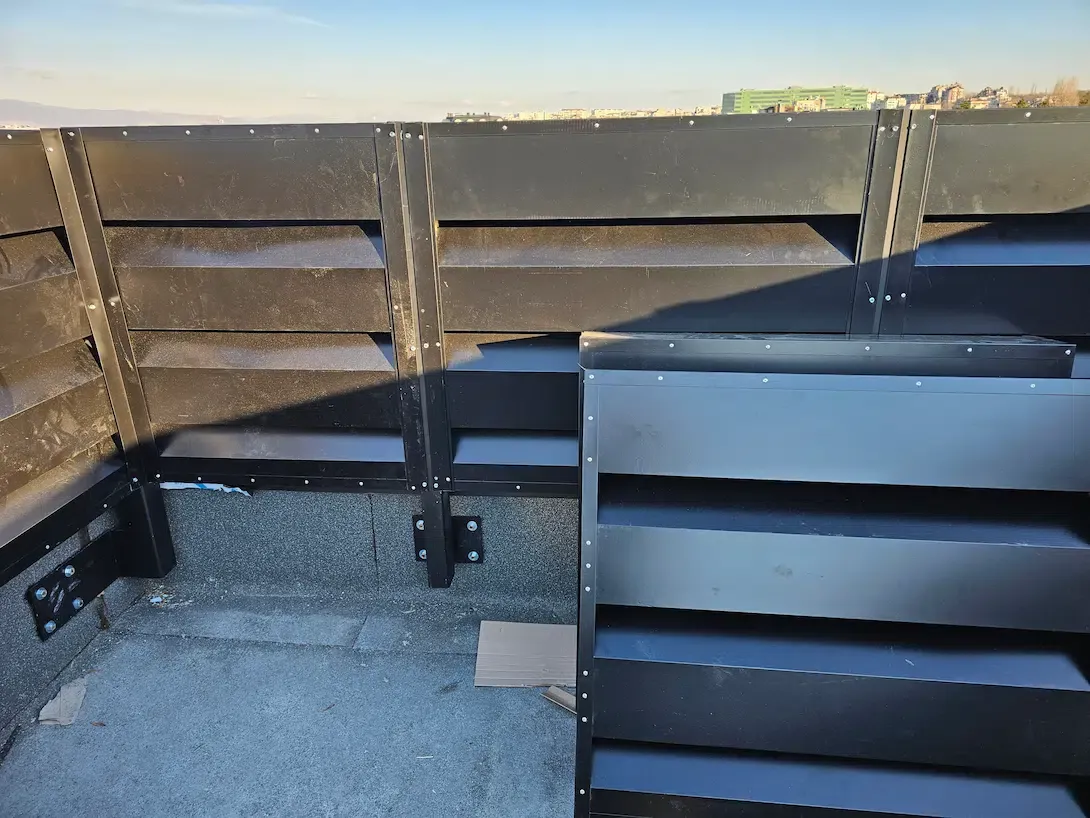 Lärmschutz für Dachkühler in der Oborishte-Straße