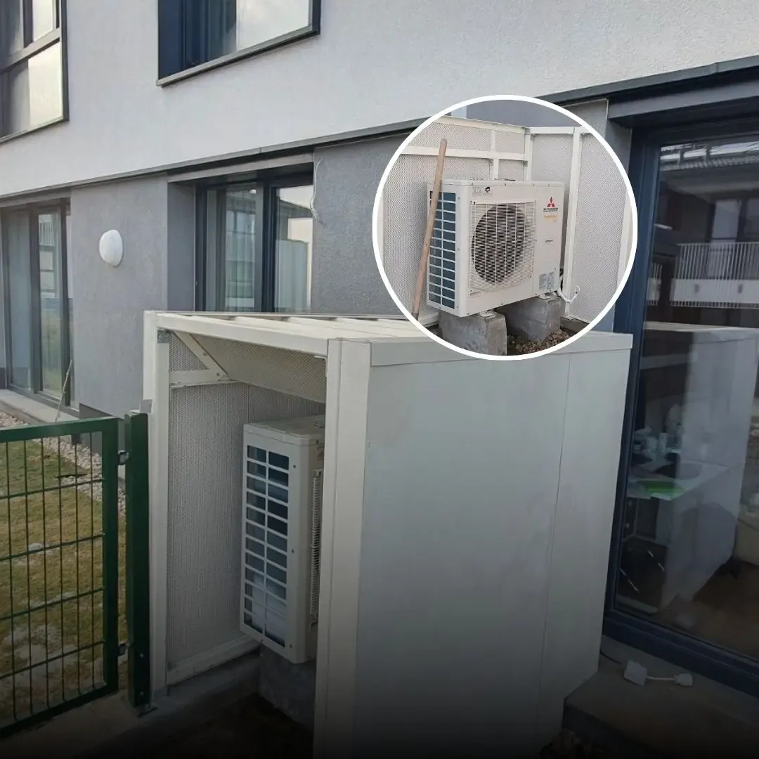 Schalldämmung einer Außenklimaanlage im Sofia Business Park