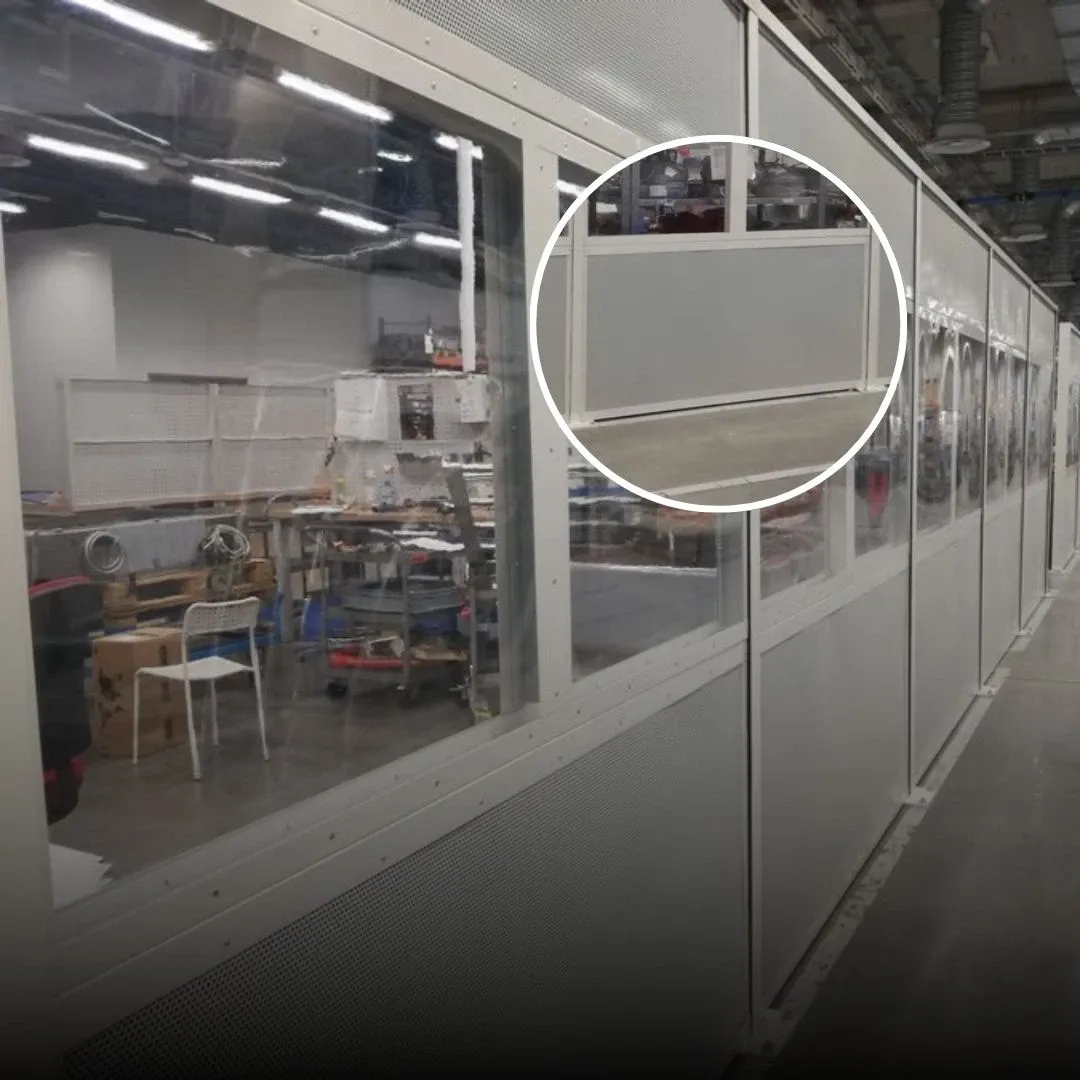 Industrielle Schallschutzwand in Maschinenfabrik