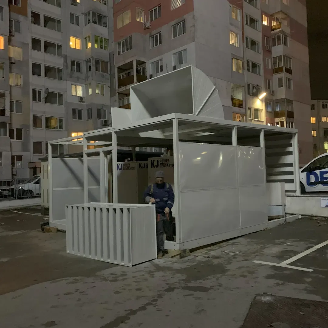 Schalldämmung von Dieselgeneratoren für eine Bankfiliale in Varna