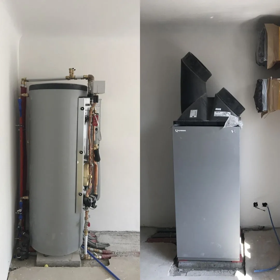 Kompakte Schallschutzlösung für Luftwärmepumpe in einer Wohnung