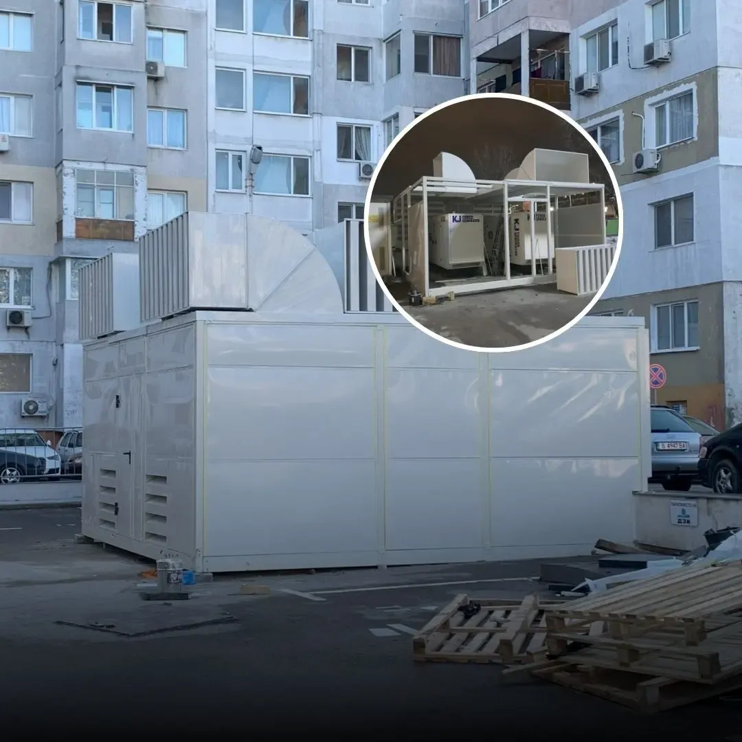 Schalldämmung von Dieselgeneratoren für eine Bankfiliale in Varna