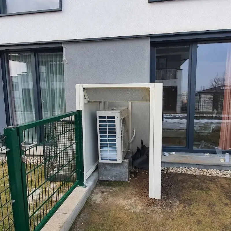 Schalldämmung einer Außenklimaanlage im Sofia Business Park