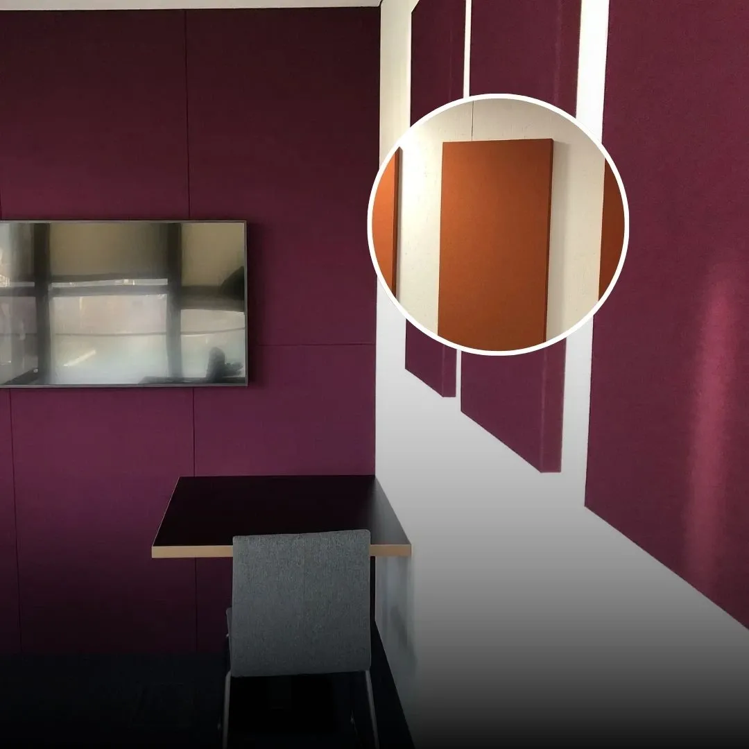 Echo Wall Akustikpaneele in den Büro- und Besprechungsräumen von BE Terna